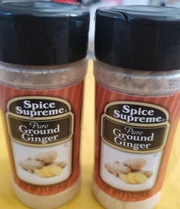 2 Bottles Spice Supreme Pure Ground Ginger 1.5 Oz Each Exp.09 /30/24Fresh Sealed - Picture 1 of 8