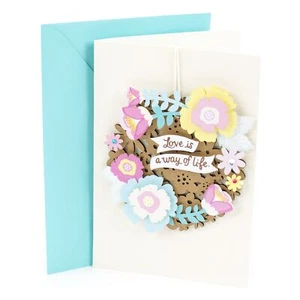 Hallmark Signature Mother's Day Card for Mom (Love Is a Way of Life, Wooden O... - Picture 1 of 7