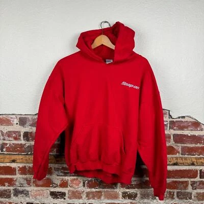 Sudadera con Capucha Snap On Talla Grande Rojo Polar Sudadera con Capucha Herramientas Bordadas Mecánico Foto 1 de 4