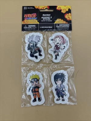 Gomas de borrar Naruto Shippuden favores de fiesta 4 piezas decoración Foto 1 de 4