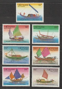 1989 Vietnam Stamps Fishing Boats Collection Scott # 1942-1948 MNH  - Picture 1 of 1