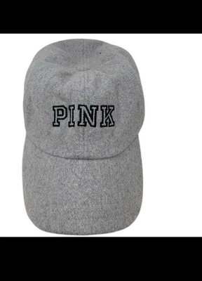 LOVE PINK Gorra de Béisbol Sombrero Mezcla de Lana OS Ajustable Slide Gris Victoria's Secret Foto 1 de 4