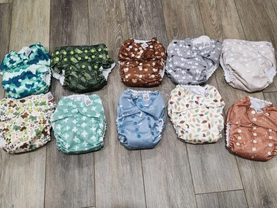 Lote de 10 Pañales de Tela Reutilizables Mama Koala - 10 Insertos Talla Única Unisex Nuevos Foto 1 de 2
