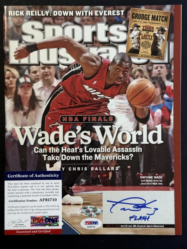 Firmado Dwyane Wade HOF Heat 2006 Completo Sports Illustrated AUTO CERTIFICADO DE AUTENTICIDAD PSA Foto 1 de 1