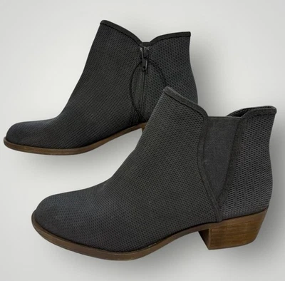 Botines Kensie Gerona Gris Texturizado Talla 9 M Tacón Bloque Sin Cordones NUEVO Foto 1 de 4