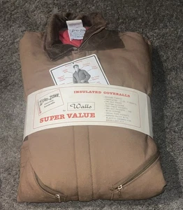 Vintage 1980s Walls Zero Zone Insulated Overall Brown Large Tall New Old Stock - Bild 1 von 9