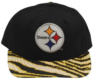 Vintage 90s Pittsburgh Steelers ZUBAZ Tiger Stripe NFL Pro Line Snapback Hat - Bild 1 von 10