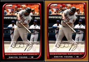 Bowman Dmitri Young Washington Nationals (2) Card Lot - EXCLUSIVE OFFER – ACT... - Picture 1 of 2