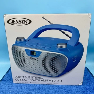 Reproductor de CD estéreo portátil JENSEN CD-485-BL CD-485 1 vatio con radio AM/FM Foto 1 de 2