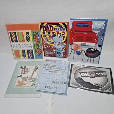Vintage Paper Magic Group 3D Fathers Day Dad Men Husband Greeting Cards Lot of 6 - Image 1 of 4