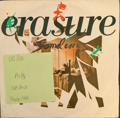 Erasure Sometimes Vinyl Record VG/VG Mute 51 1986 - Image 1 of 2