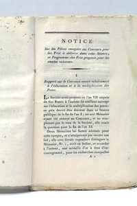 Société d'Agriculture de la Seine Mémoires propositions concours Paris 1805 - Picture 1 of 8