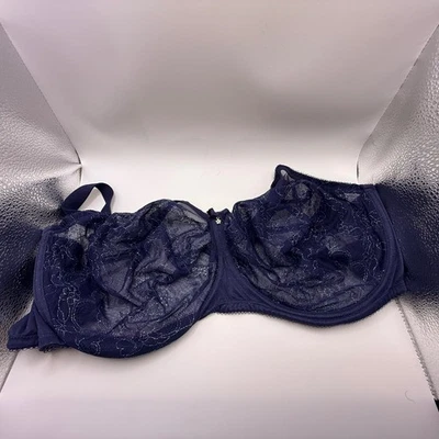 Wacoal Navy Blue Lace Full Coverage Bra 40H - Image 1 of 4