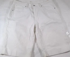 LEVIS 515 Bermuda-Womens White Denim Shorts-Size 10 (31" Waist) Casual-Mid Rise - Picture 1 of 6