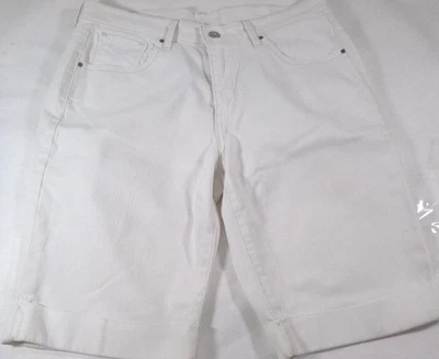 LEVIS 515 Бермуды женщин белый джинсовой ткани шорты размер 10 (31" талии) повседневный средний подъем - Изображение 1 из 4