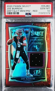 2020 Select Joe Burrow #DSJBO Draft Selections Memorabilia Prizm - Red PSA 10 - Bild 1 von 2