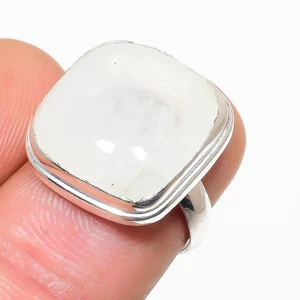Natura Rainbow Moonstone Gemstone 925 Sterling Silver Ring Size 7 h749 - Picture 1 of 6