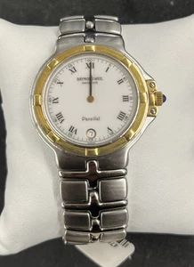 Raymond Weil Parsifal 9188 white Dial 18k Plated Swiss Men's Watch - Picture 1 of 8