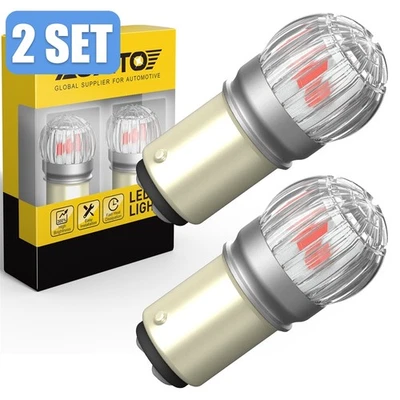 2SET 1157 LED Luz de freno trasera brillante Bombillas de estacionamiento Indicador de señal de giro Foto 1 de 4
