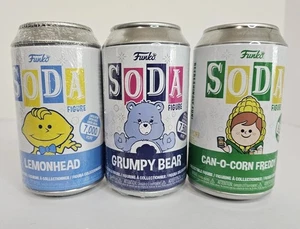 Funko Soda Grumpy Bear + Lemondhead (Chance At A Chase) + Can-o-Corn FREDDY L.E. - Picture 1 of 5