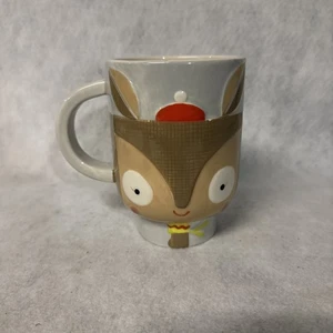 Crate & Barrel Suzy Ultman 2014 RENTIER Figur Weihnachten Kaffeebecher 5" - Bild 1 von 6