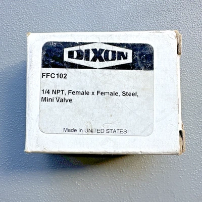Dixon 1/4 NPT Female x Female Steel Mini Valve FFC 102 6000 PSI at 200 Deg. F - Image 1 of 3