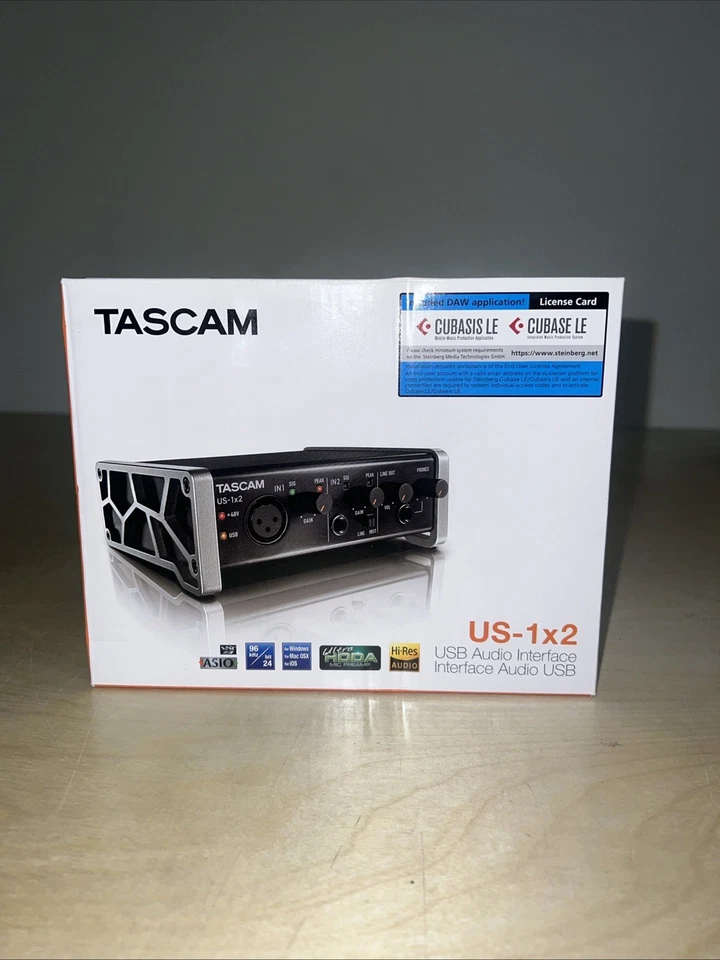 Tascam US-1x2 USB Audio/MIDI Interface w/Microphone Preamps iOS Compatibility-UC - Image 1 of 4