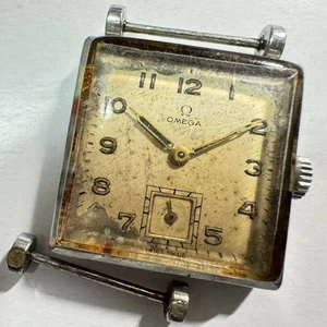 OMEGA Manual Wind Small Second Vintage Watch 1950s Non-Working For Parts/Repair - Picture 1 of 10