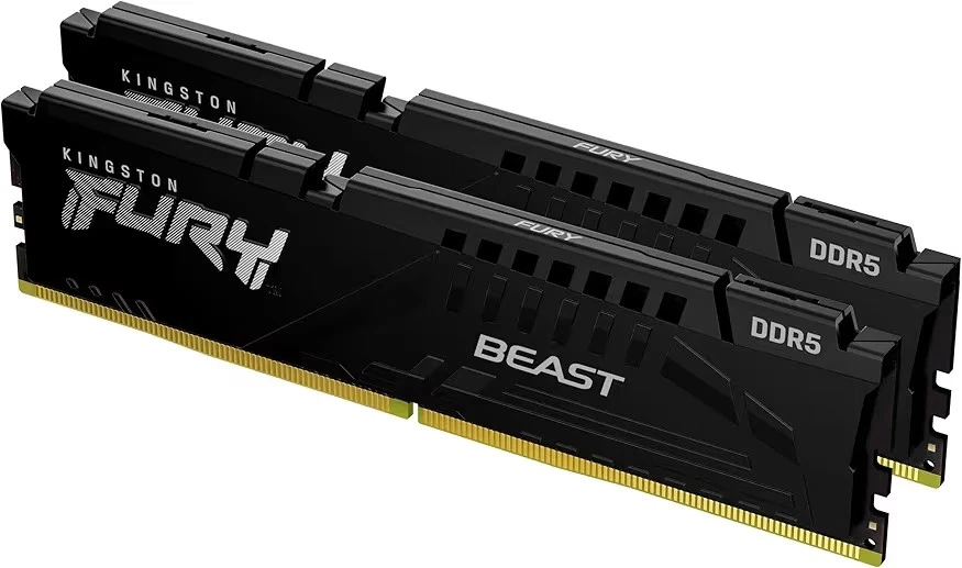 Kingston Fury Beast 32GB (2x16GB) 6000MT/s DDR5 CL36-38-38 Desktop Memory. NEW - Image 1 of 4