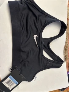 Nike Girls sz M Black Racerback Sports Bra Youth Athletic Training Top NWT - Picture 1 of 4
