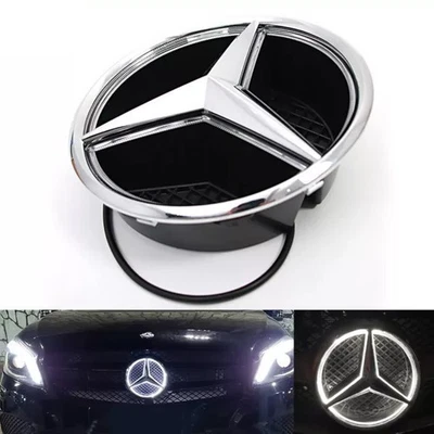 Fit For Mercedes Benz Front Grille Star Emblem LED Light Illuminated Badge Logo Foto 1 de 4