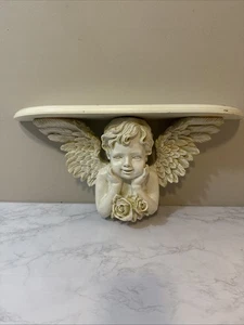 Espositore mensola da parete in resina angelo cherubino dettagli incredibili 18" x 9" x 4,25" - Foto 1 di 19