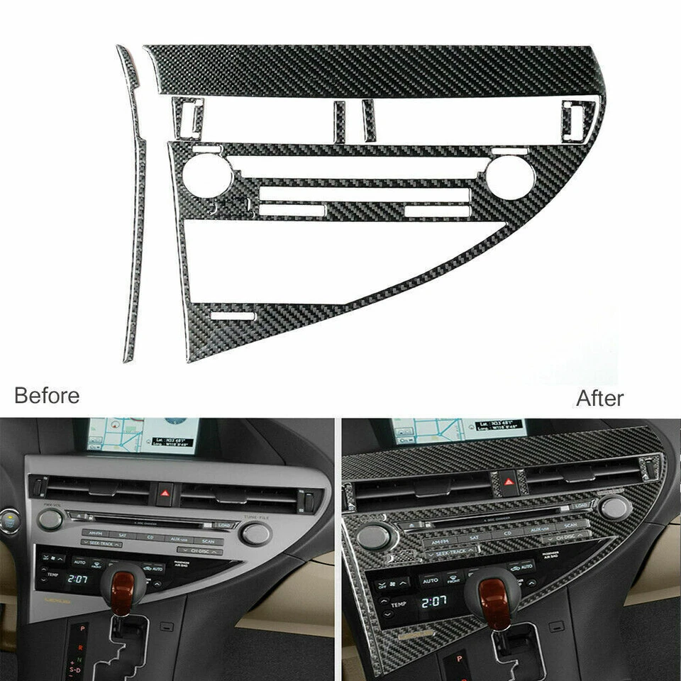 Acabamento interno de fibra de carbono para painel de CD para 2010-2012 Lexus RX350 RX450h - Imagem 1 de 4