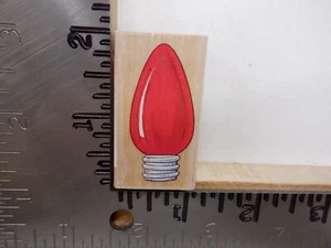 ALL NIGHT MEDIA CHRISTMAS BULB WOOD RUBBER STAMP EUC L2103 - Picture 1 of 2