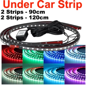 Unter Auto Röhrenstreifen RGB LED Unterleuchten Karosserie Neonlicht Kit Telefon App Steuerung - Bild 1 von 14