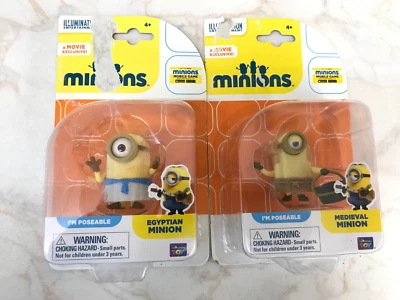 Figuras posables de los Minions egipcios y medievales de la película Minions x 2 ~NUEVAS dañadas~ Foto 1 de 4