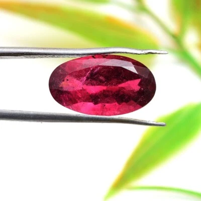 4.50 Cts Natural Pink Tourmaline 15mm*8mm Untreated Sparkling Certified Gemstone - Image 1 of 4
