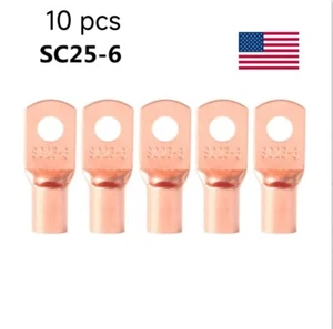 SC25-6 Kupferdraht Ring Lug Batterie Schweißen Blanke Verbinder Terminal 10x - Bild 1 von 5