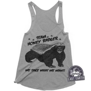 Honey Badger Tank Top Workout Fitness Tanks Funny Team Group Tanks For Women Men - Picture 1 of 3