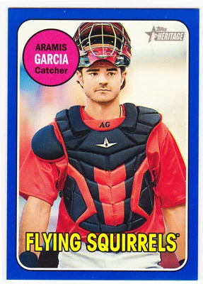 Aramis Garcia Giants Flying Squirrels 2018 Topps Heritage Minor League Blue /99 - Image 1 of 2