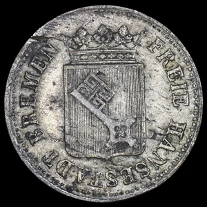 1841 BREMEN 12 GROTE ✪ XF EXTRA FINE ✪ SILVER COIN GERMANY GERMAN STATE◢TRUSTED◣ - Picture 1 of 2