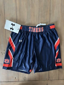 Auburn Tigers Womens Basketball Shorts Under Armour Size Small Navy Blue Orange - Picture 1 of 5