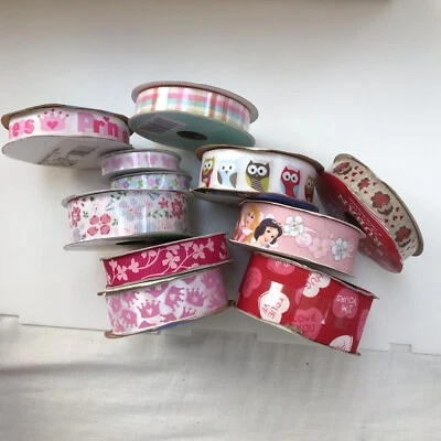 Spring Ribbon Floral Lot of 11 Spools Decoration Bows Holiday Easter  Pastel - Image 1 of 4