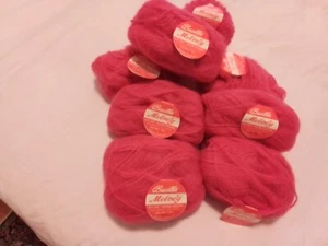 Bucilla Melody Rose/Deep Pink # 22 Farbe, 8 = Posten, 50 % Mohair, 1 Unze Italien Garn - Bild 1 von 11