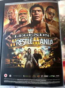 Legends of Wrestlemania RARE PS3 XBOX 360 42cm x 59cm Promotional Poster - Picture 1 of 1