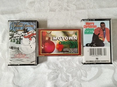 Christmas Cassette Tapes Set of 3 Vintage Bing Crosby Johnny Mathis Diana Ross - Image 1 of 4