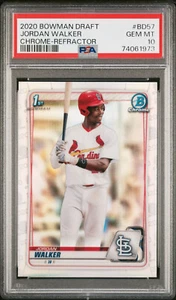 2020 1st Bowman Draft Chrome Refractor BD57 Jordan Walker PSA 10 Gem Mint - Bild 1 von 2