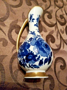Porzellan Henkel-Vase Bavaria mit goldenem Henkel+Ränder - 103-126/1 -ca. 13 cm - Bild 1 von 4