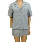 Abercrombie And Fitch Sleepwear Womens Pajama Set Shirt Shorts Striped SM/MED