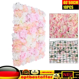 10x Pared de flores artificiales Pared de rosas Boda Fondo Fiesta Decoración DIY - Imagen 1 de 12